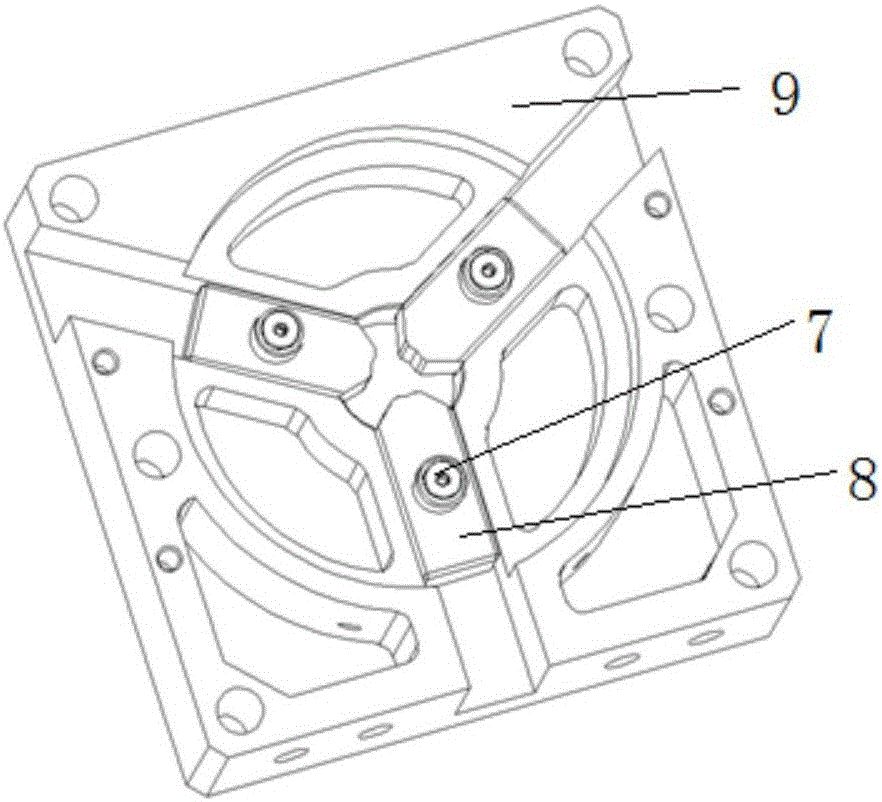 Pneumatic cam chuck clamping mechanism