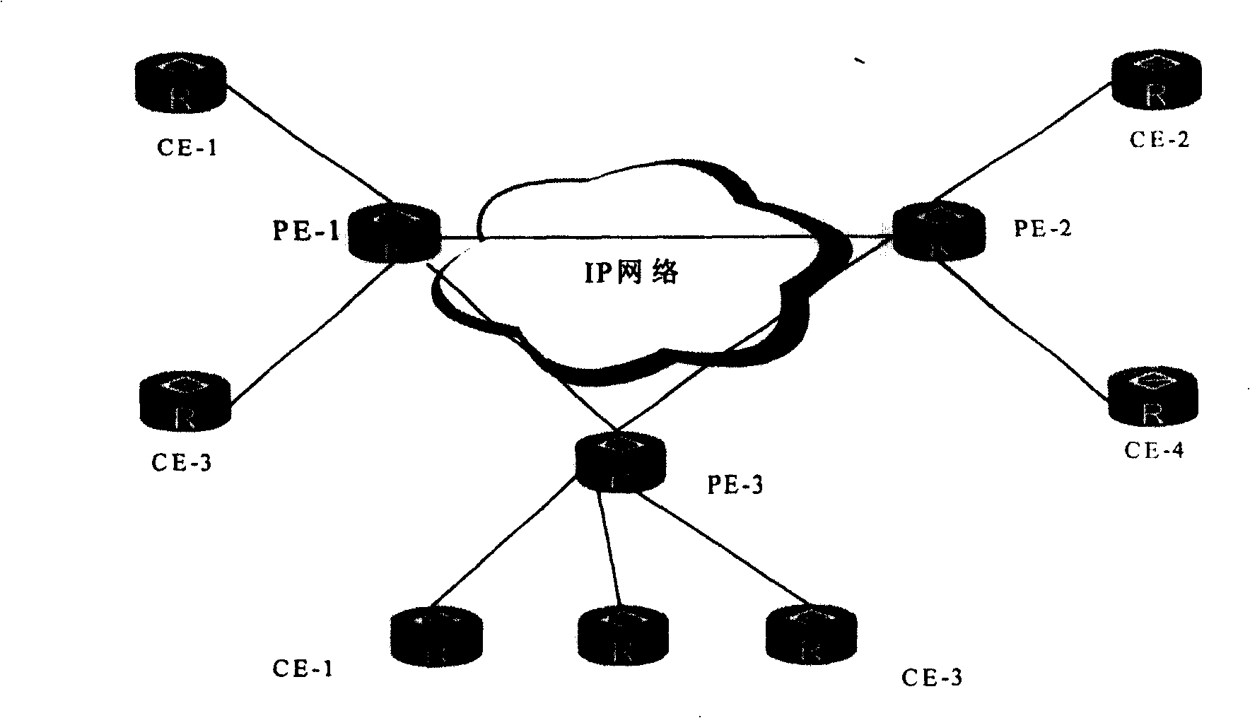 Implementing method and system for support VPLS service on IP skeletal network