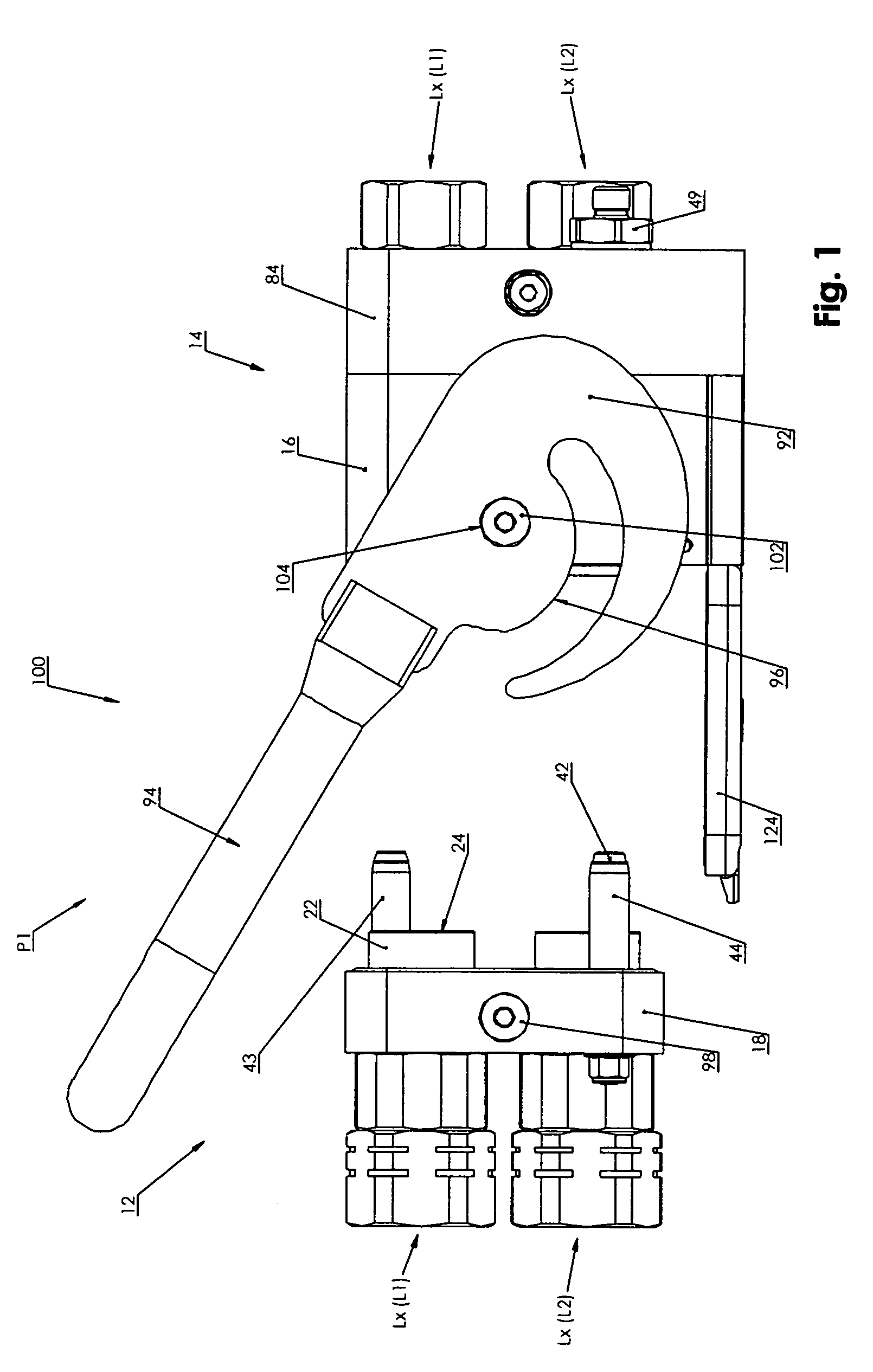 Quick coupling having pressure relief device for multiple pressurized lines