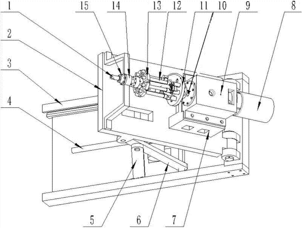 Device for testing unfolding of missile wings under multi-angle high-speed rotation condition of missile body