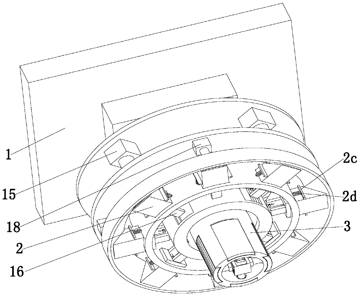 Petrochemical tank connecting flange machining treatment system