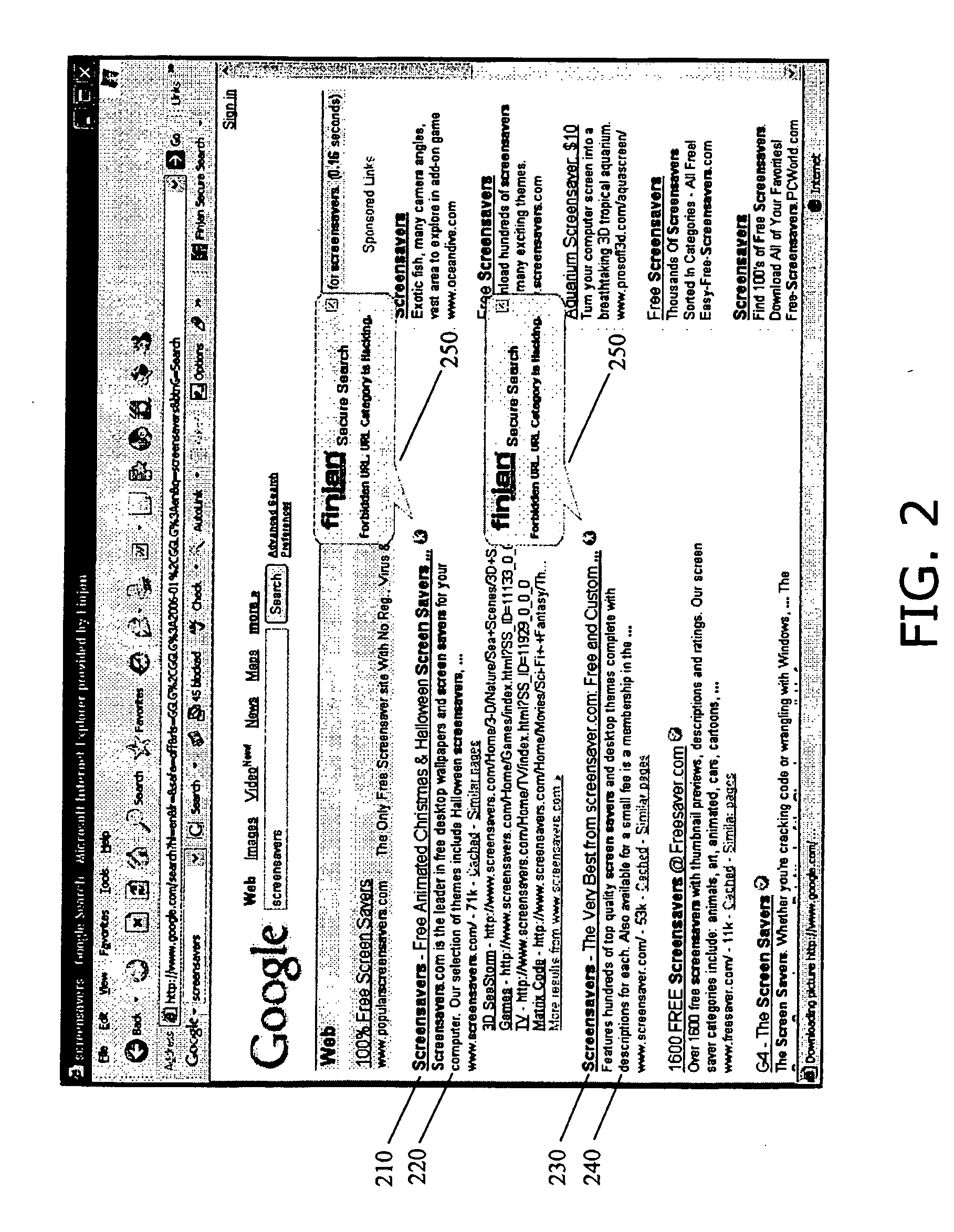 System and method for appending security information to search engine results