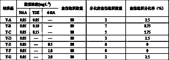 Method for gardenia tissue culture