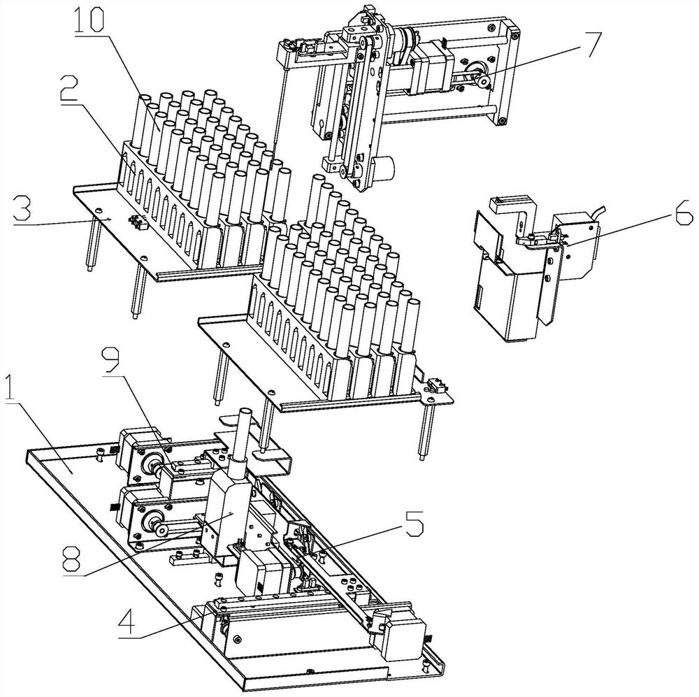 A sampling detection device for a medical biochemical detector