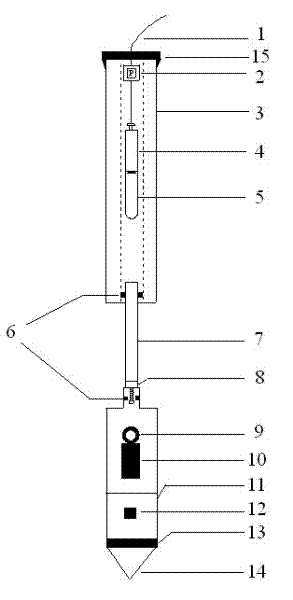 Environmental geotechnical piezocone penetration test probe capable of extracting gas samples and gas sample extracting method