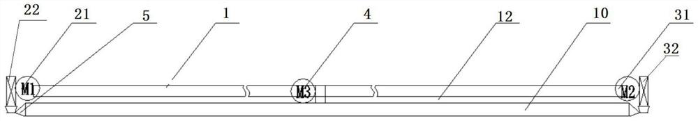 Multi-point driving structure of cleaning beam and driving method of multi-point driving structure