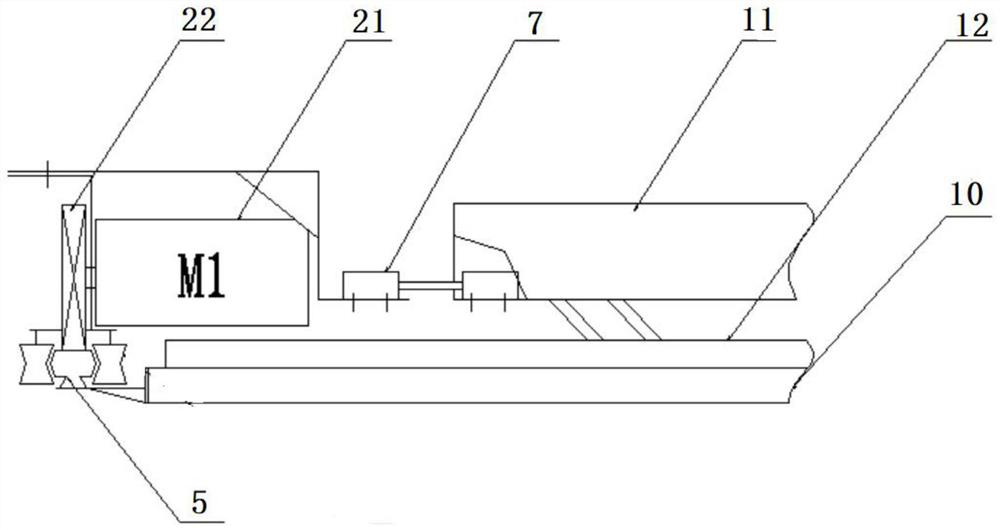 Multi-point driving structure of cleaning beam and driving method of multi-point driving structure