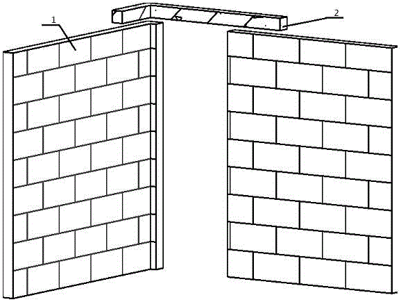 Construction method for nonlinear type lintels