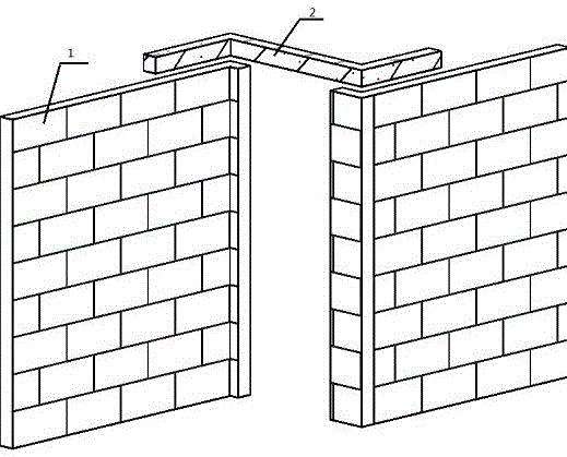 Construction method for nonlinear type lintels