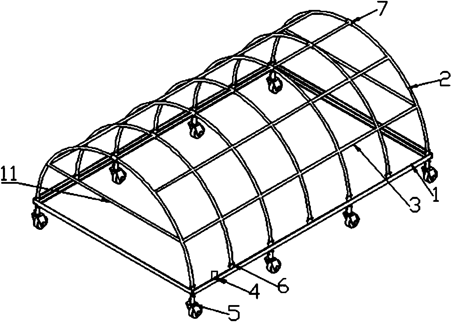 Agricultural integrally move type greenhouse