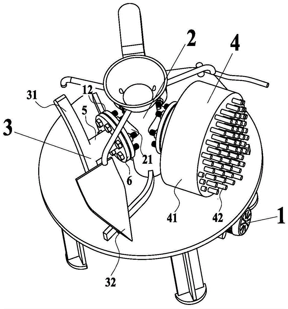 A sand-turning sand mixer