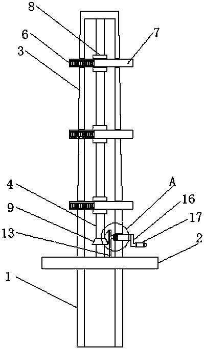 Anti-sliding cement telegraph pole