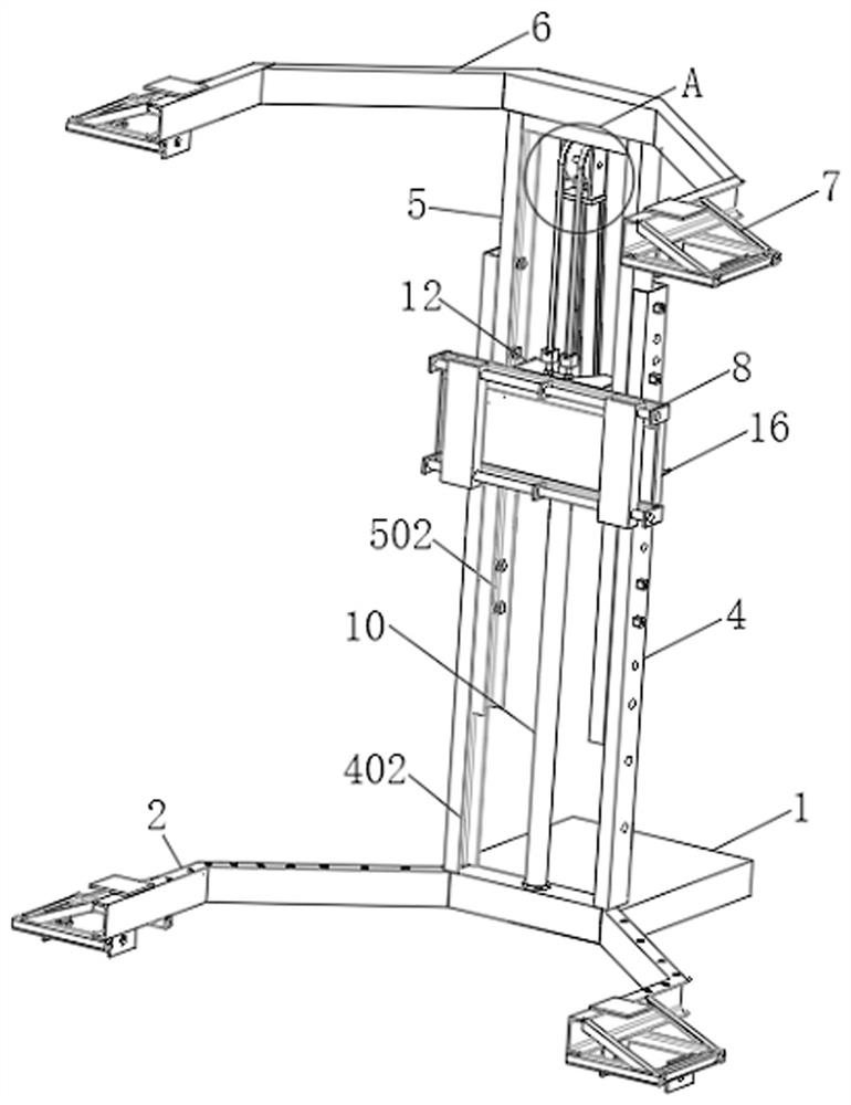 Wall-mounted optical cable cross-connecting box convenient for height adjustment