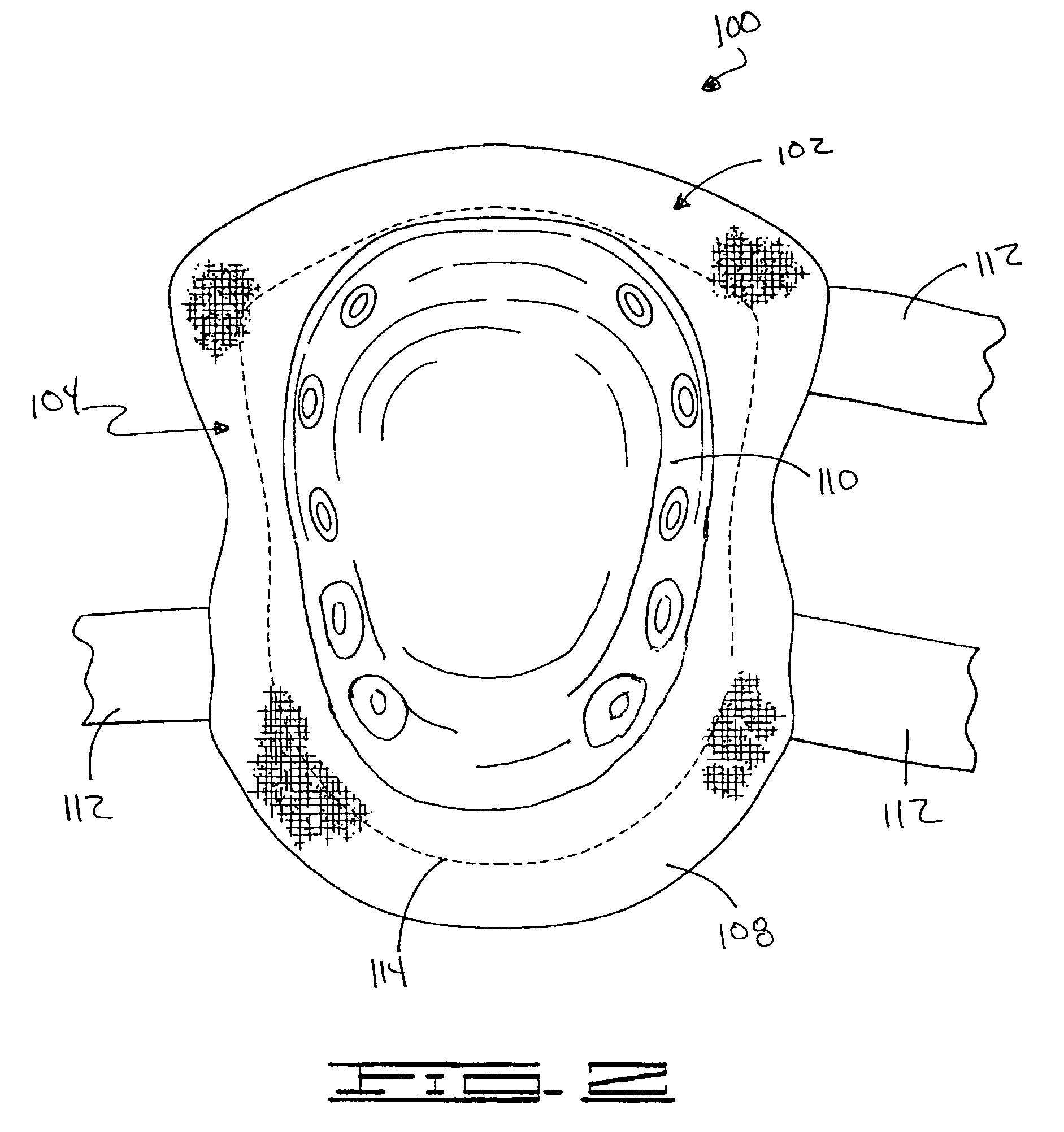 Stabilized knee pad