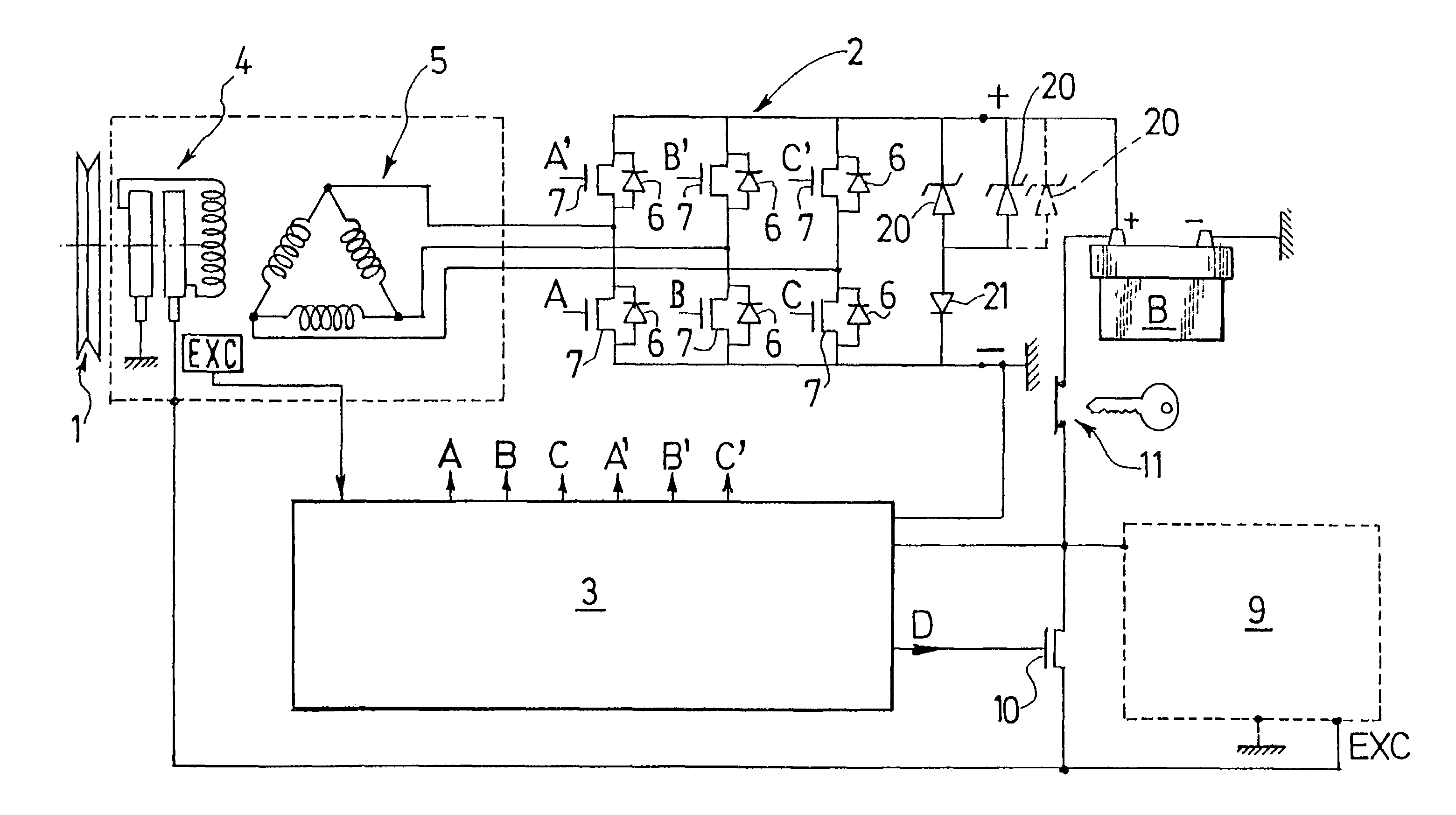 Alternator with rectifier bridge in particular for motor vehicle