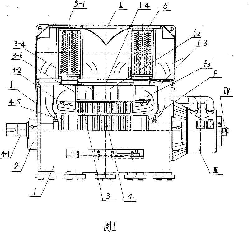 High-capacity non-salient pole nest plate type synchronous generator