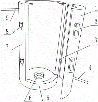 Fixing device for biological centrifuge tube