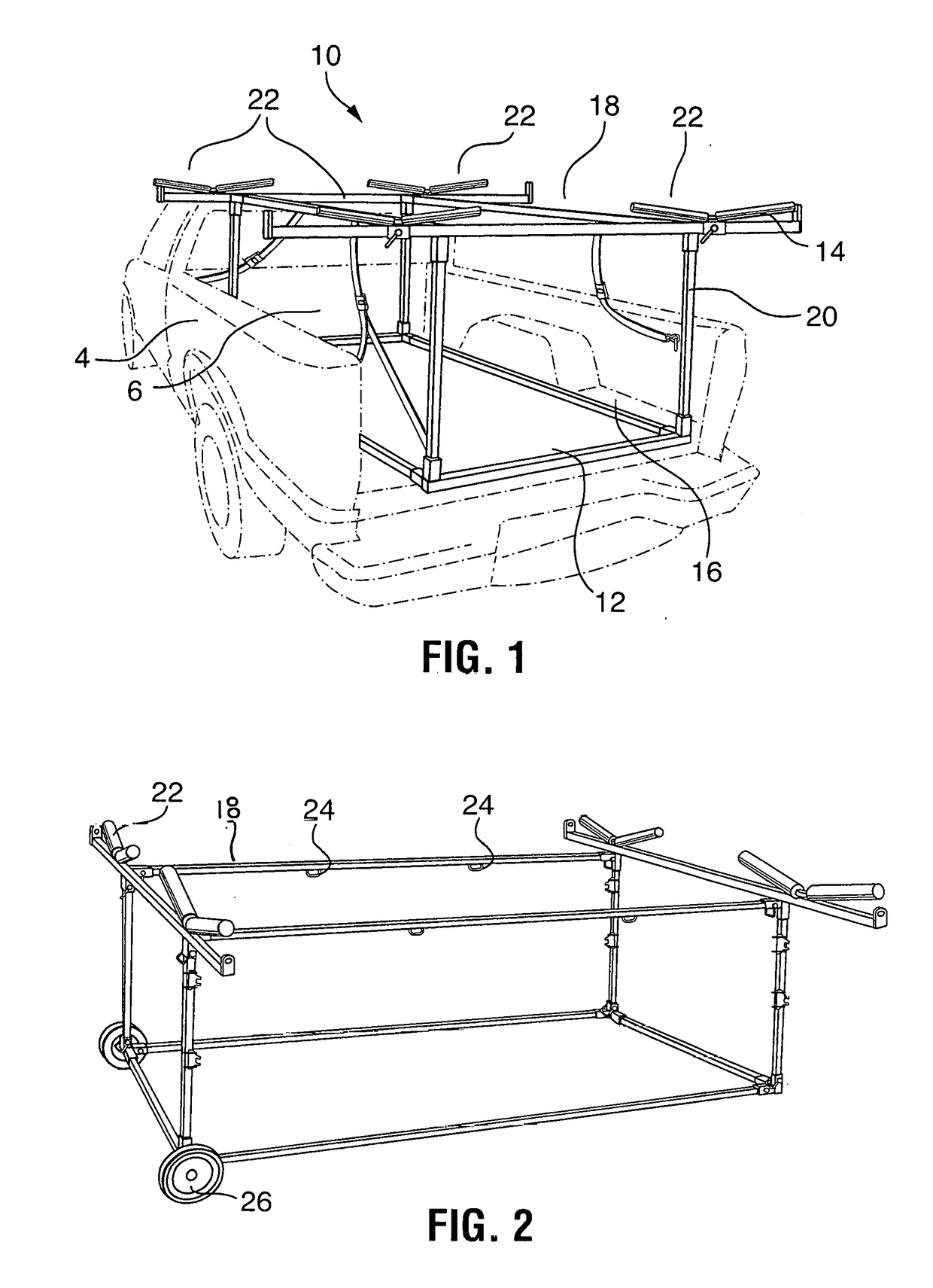 Kayak transport dolly and storage rack