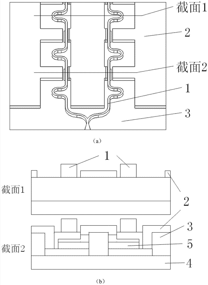 A traveling wave structured light detector chip and its preparation method