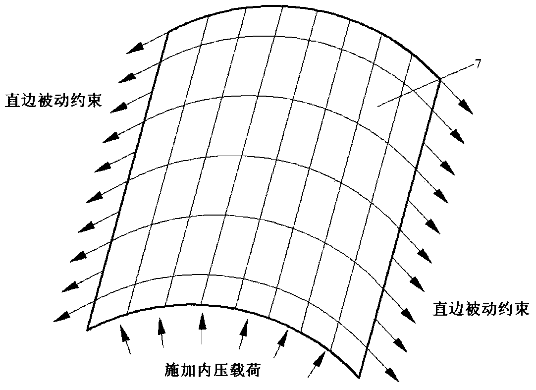 A pressure test device for fuselage panel