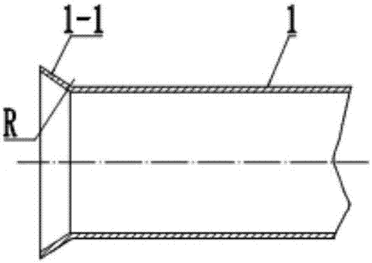 Conduit expanding part arc radius detection device