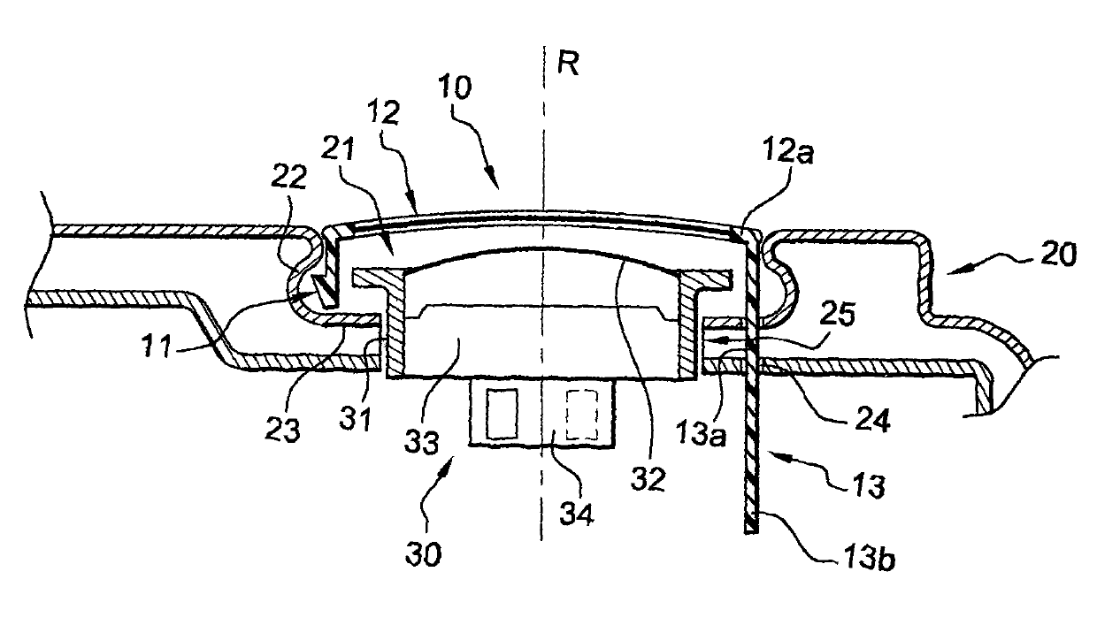 Automobile vehicle subassembly for securing a fittings grid