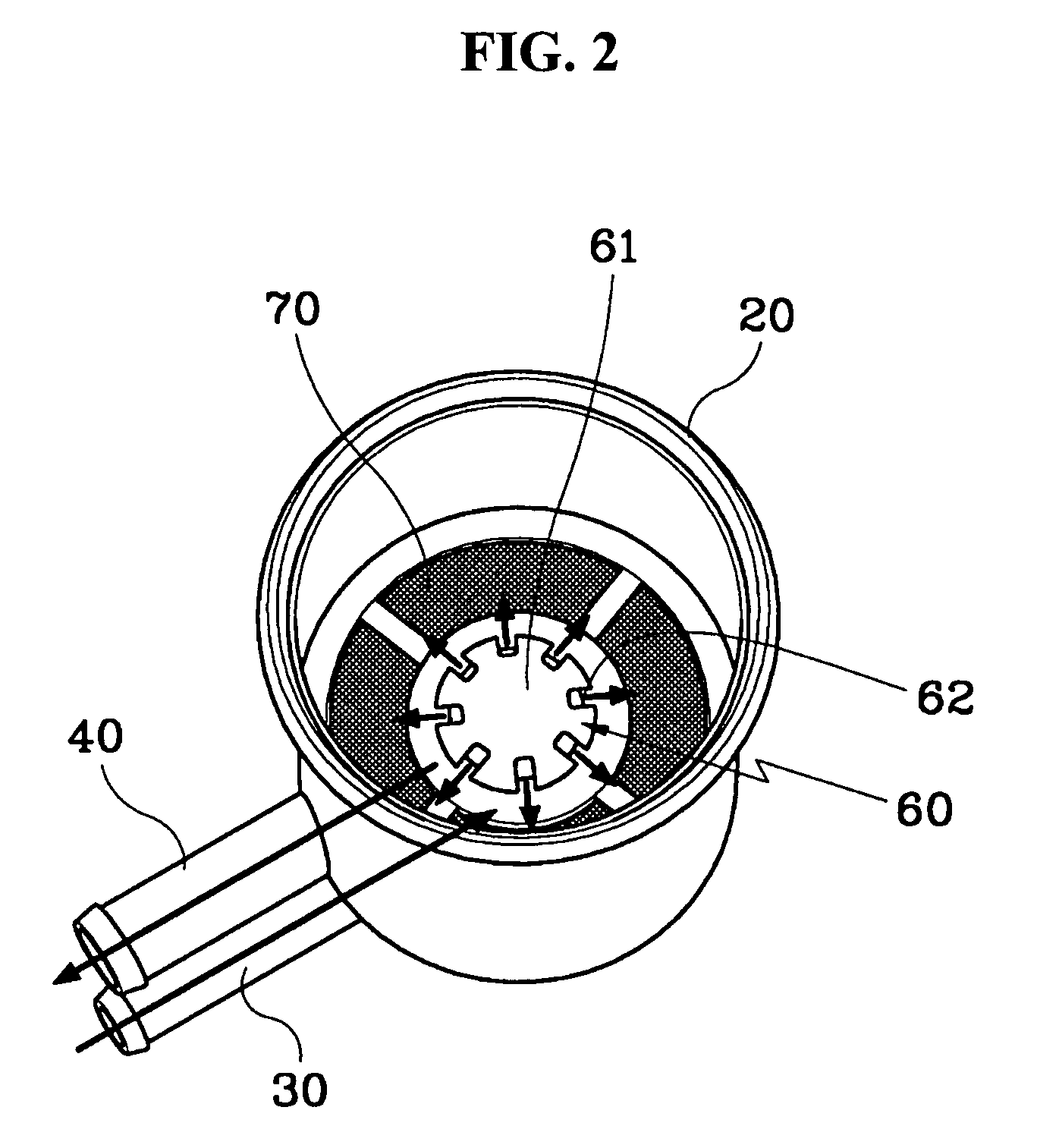 Reservoir tank of a power steering system for a car