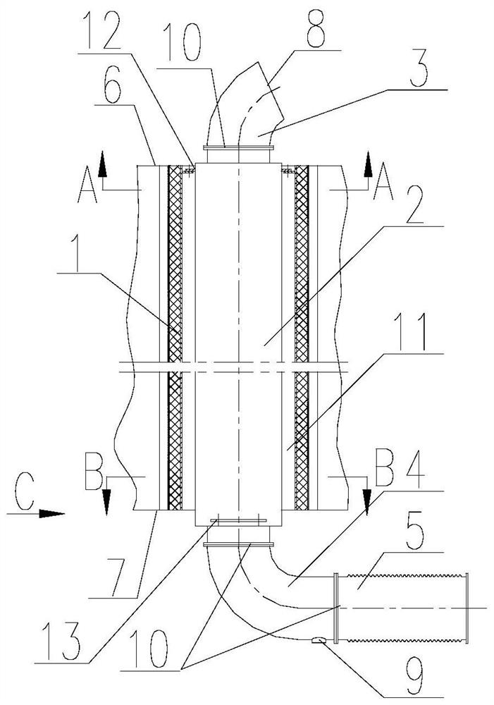 A kind of smoke exhaust device for internal combustion motor train and internal combustion motor train