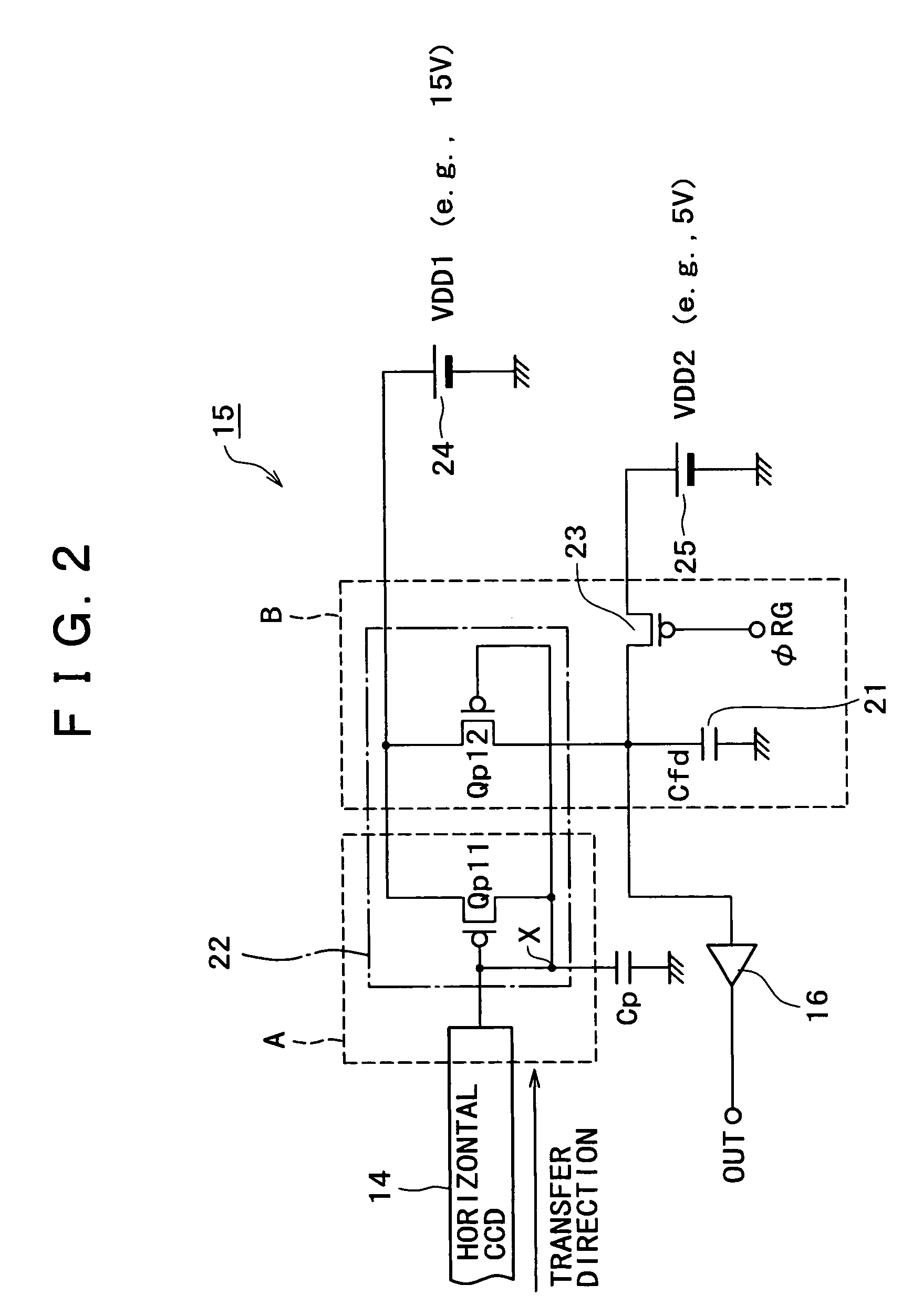 Solid-state image pickup device with photoelectric charge transferrer to a floating diffusion region