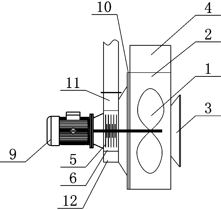 High temperature resistant inserted type centrifugal fan