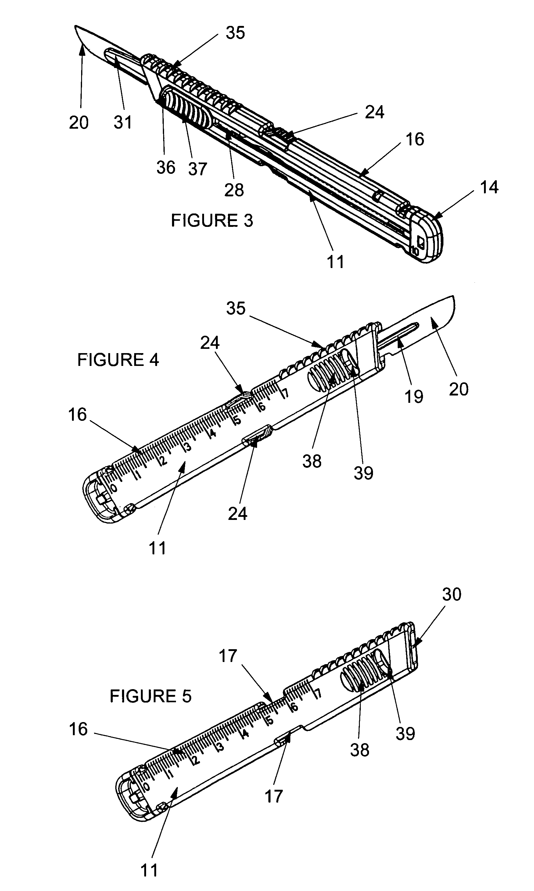 Retractable scalpel