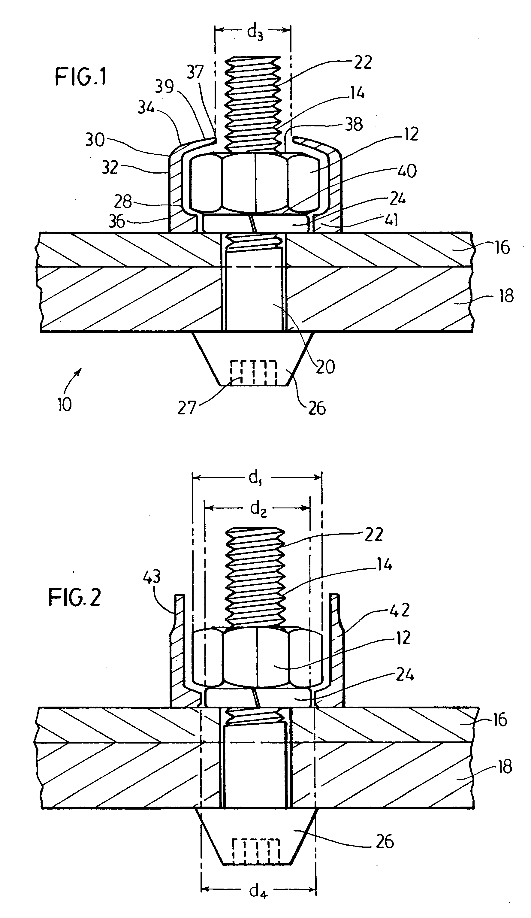 Anti-theft nut and bolt assembly