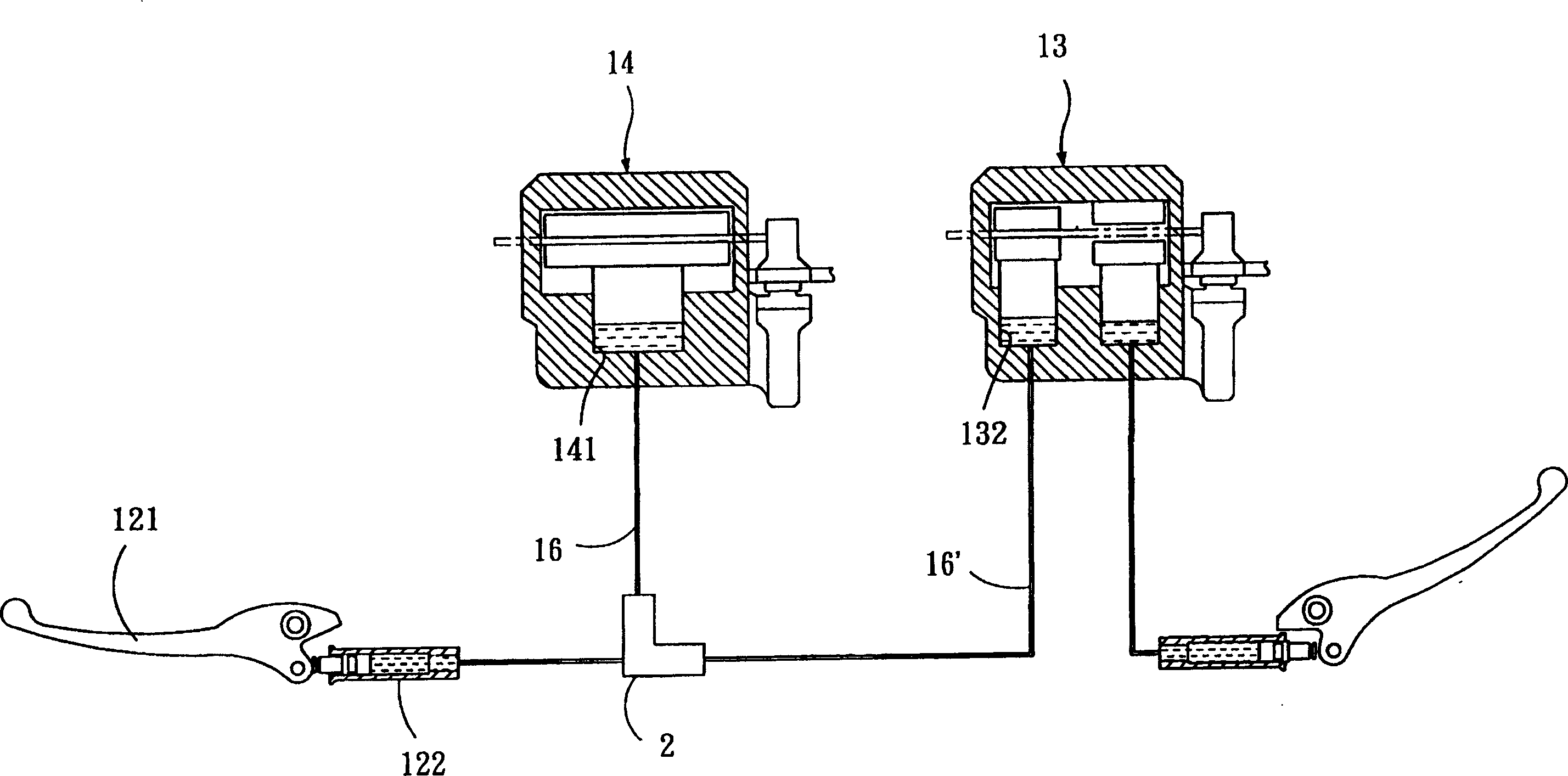 Vehicle fuel pressure Linkage braking apparatus