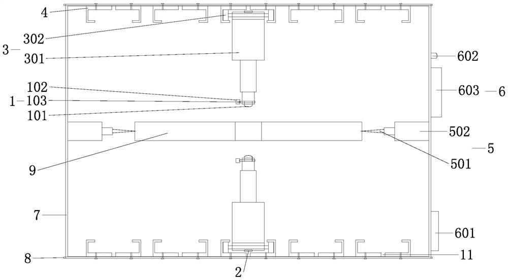 Process and equipment for processing wooden board surface with grid pattern