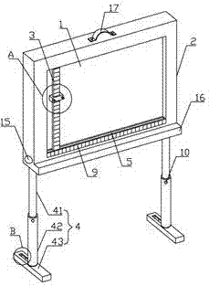 Mechanical drawing blackboard