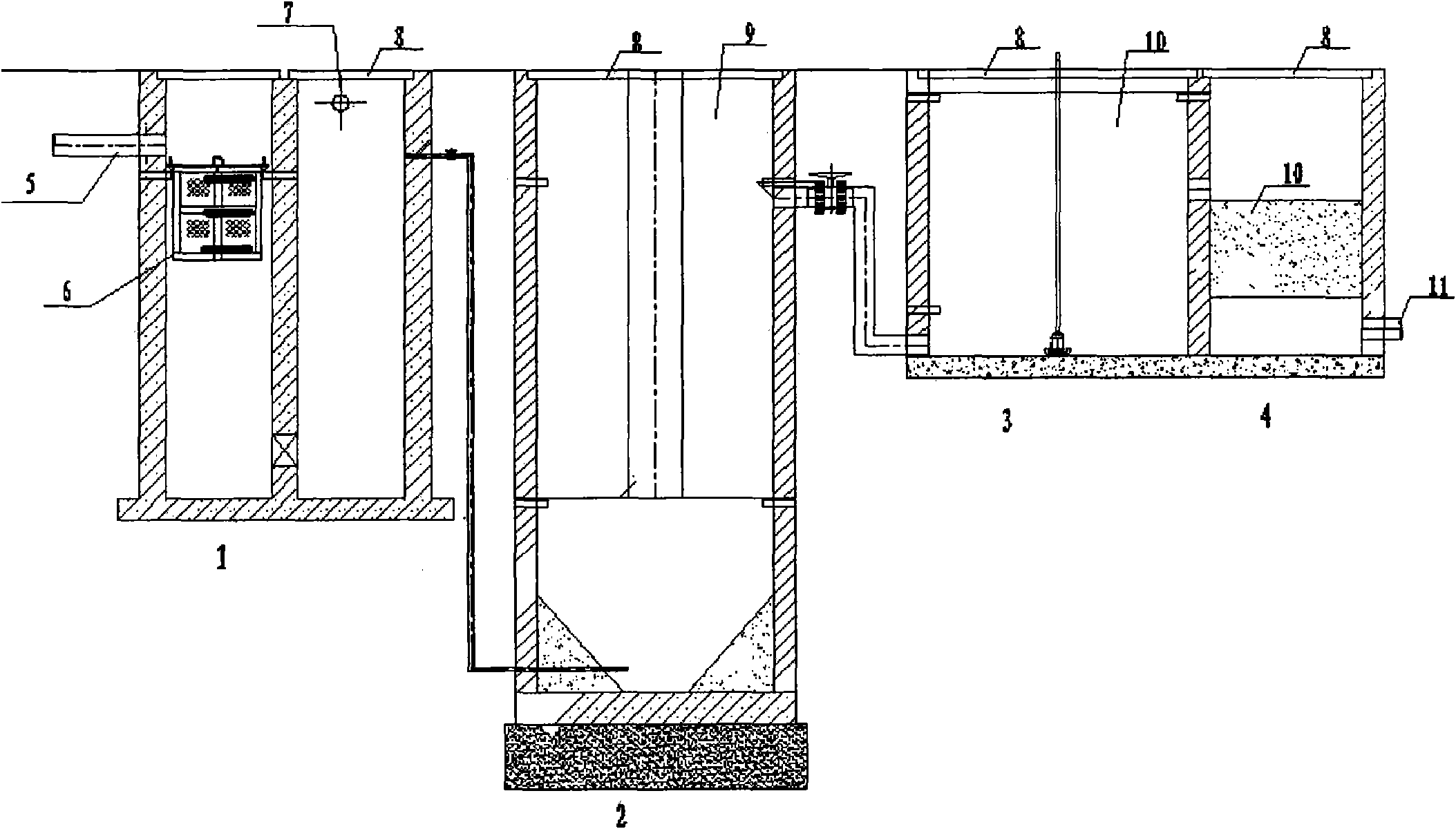 Black and odorous and eutrophication water body biological and ecological remediation and treatment process