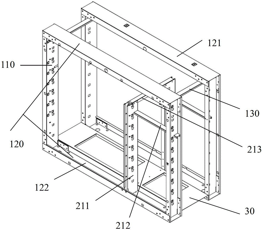 Storage cabinet with base frame