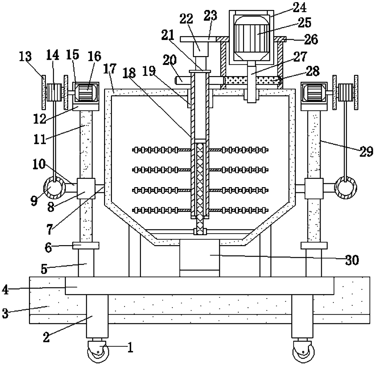 Feeding device convenient to use and used for animal husbandry