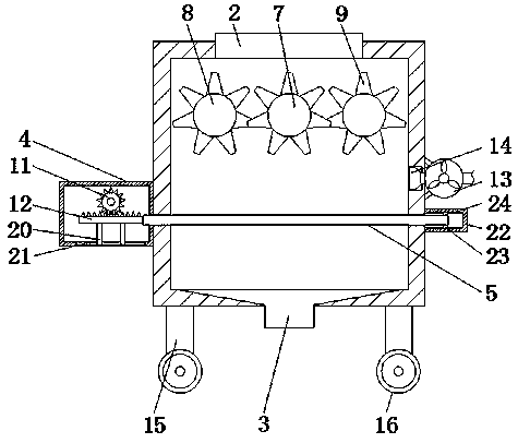 Corn processing integrated machine having breaking and separating function and using method of maize processing integrated machine