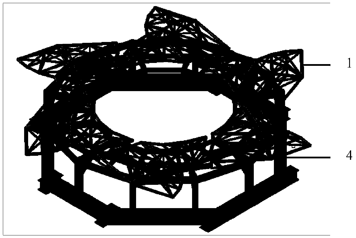 Radial whole retractable roof structure