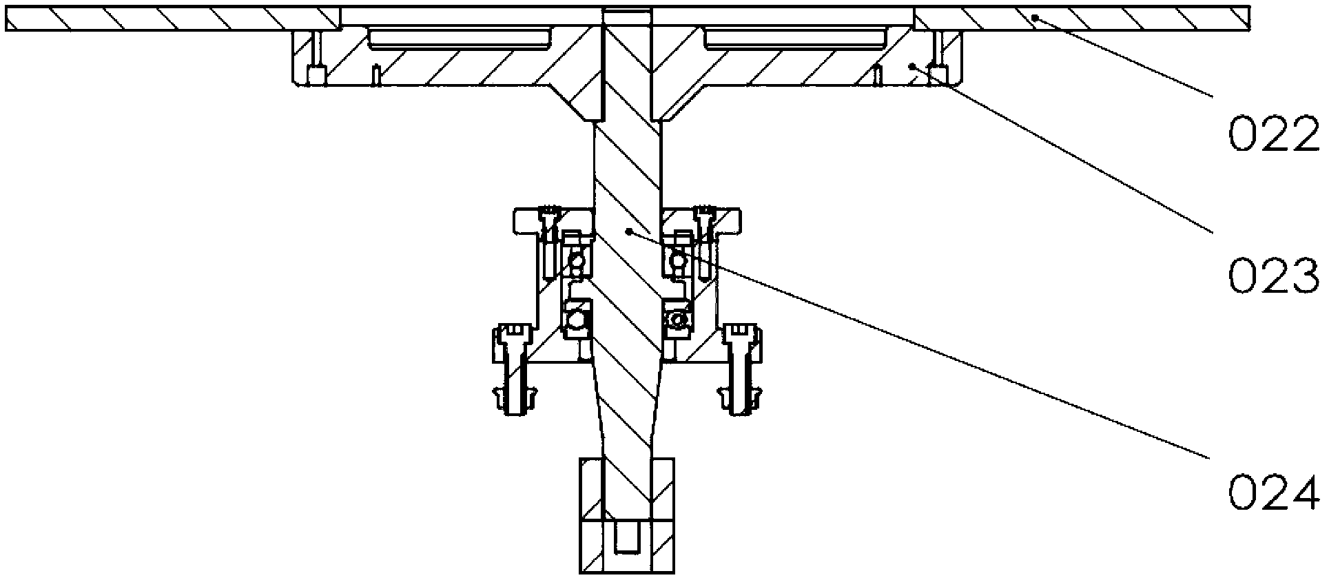 Accurate screw high-speed detection device capable of feeding materials through glass rotary plate