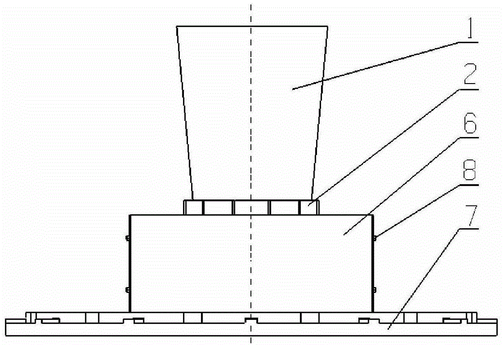 Bulging die for titanium-alloy thin-walled complicated irregular annular workpieces