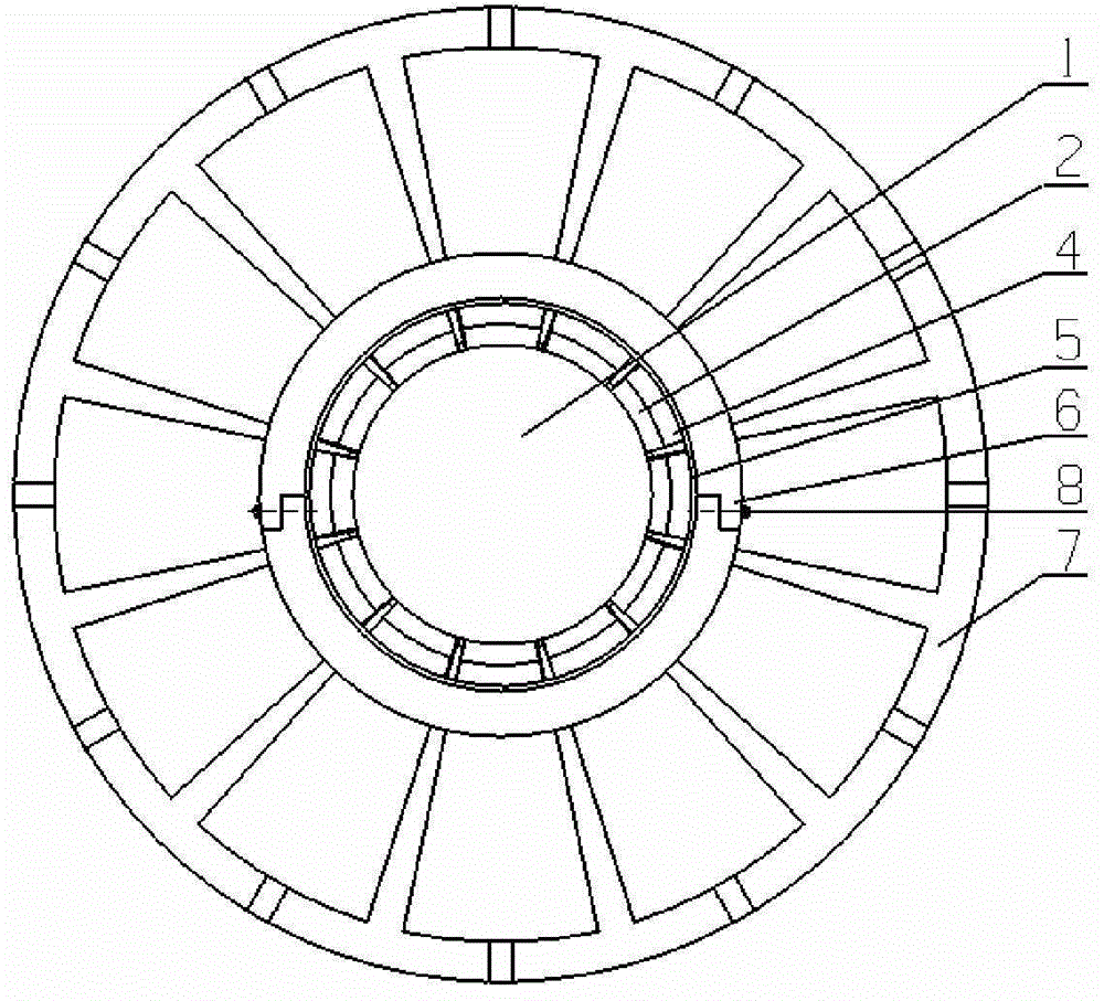 Bulging die for titanium-alloy thin-walled complicated irregular annular workpieces