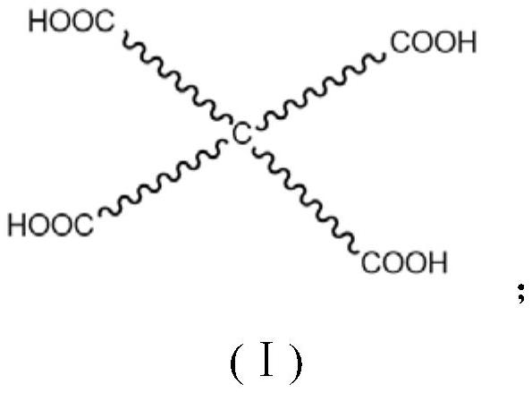 Cross-section fiber containing metal-modified cross-shaped ester compound and preparation method thereof