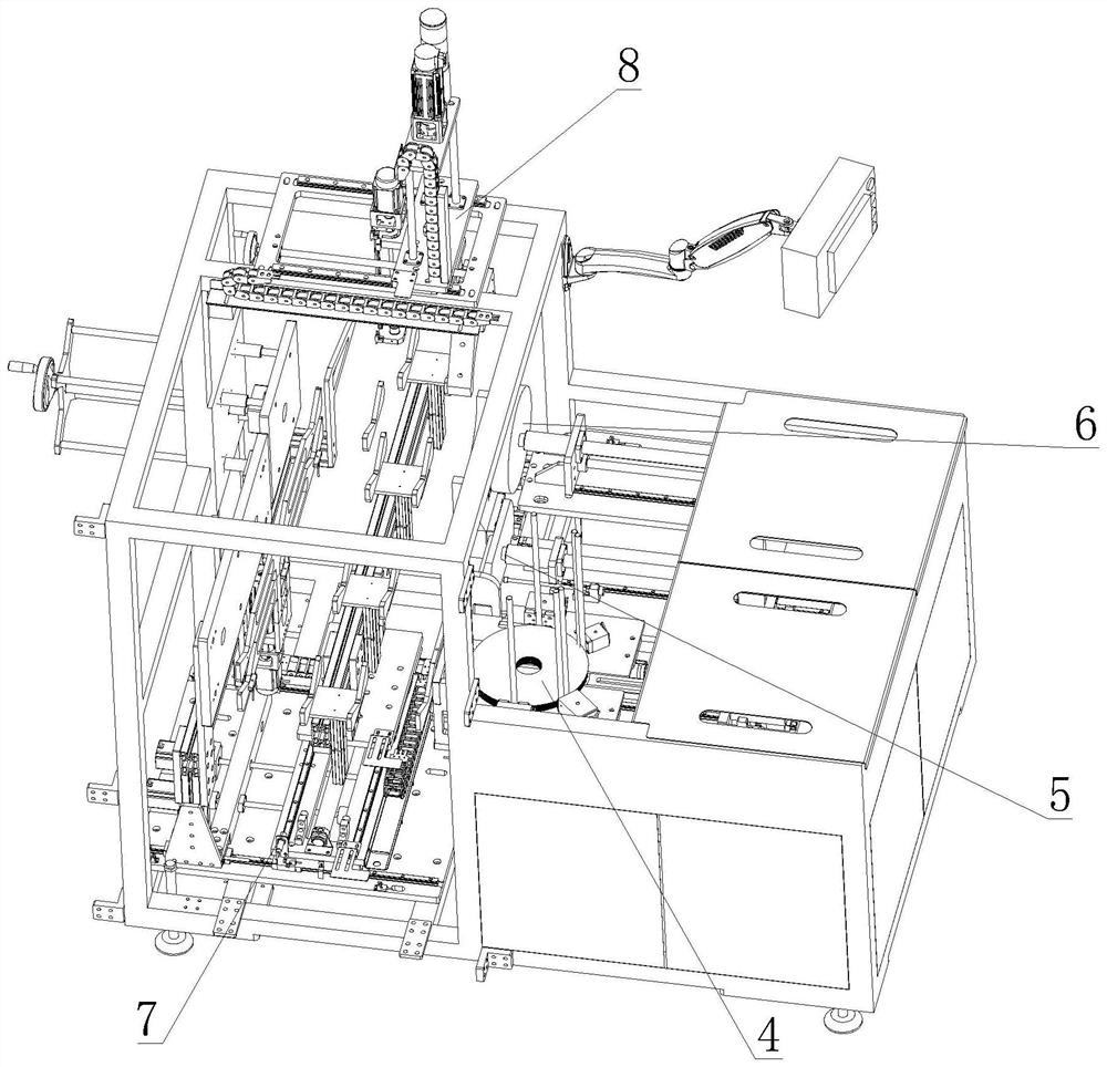 Automatic assembly line for flanging, loading and bottoming paper cans