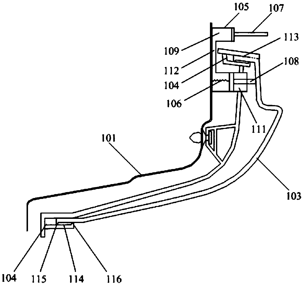 Boundary beam trimming plate system and automobile