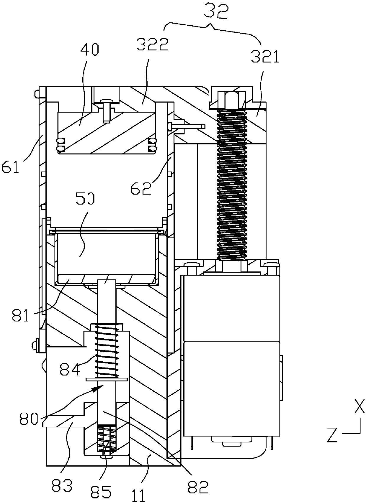 Automatic coffee machine discharge device and automatic coffee machine