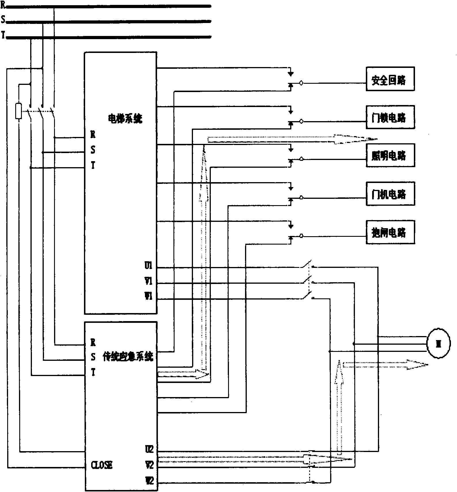 Integrated device having energy feedback and blackout emergent functions