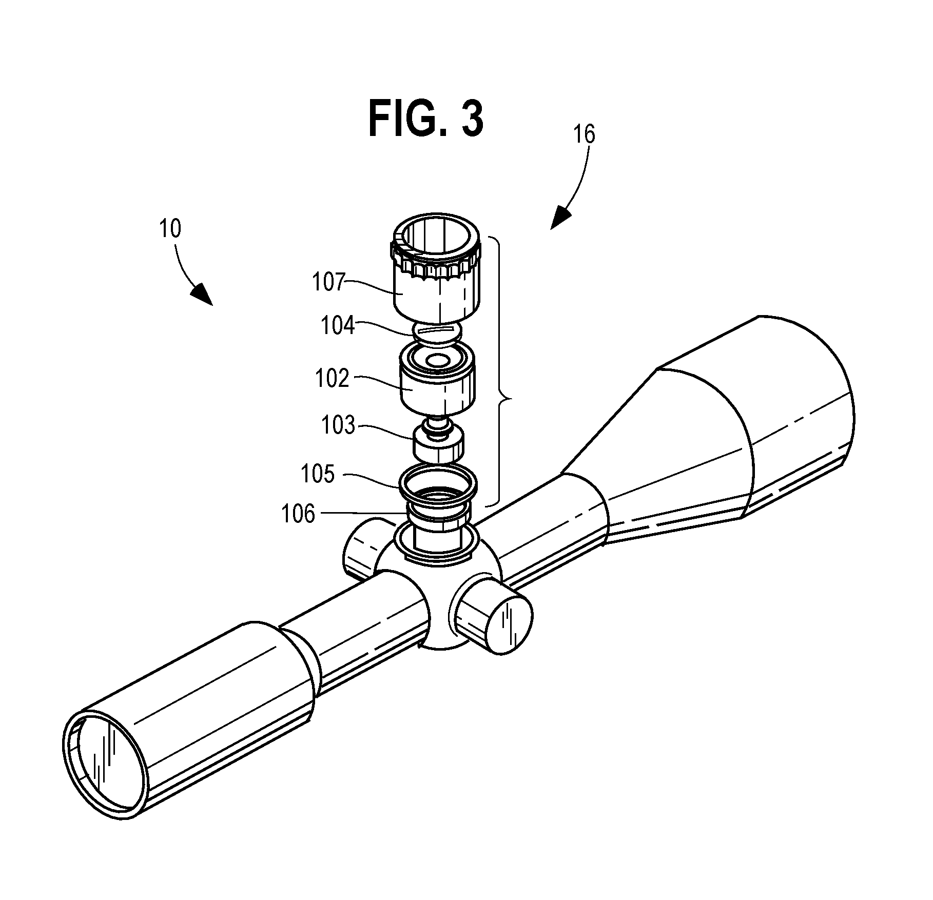 Long range archery scope