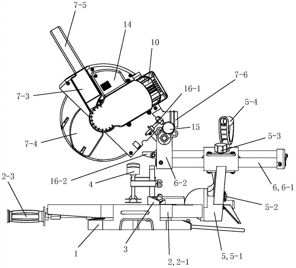 Pull rod type inclined cutting machine convenient to transport